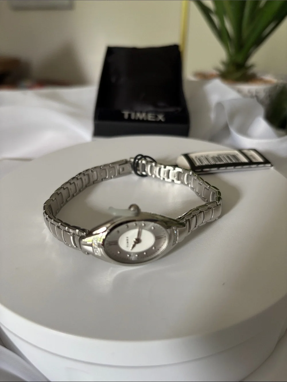 Timex Silver Ladies Oval Bracelet Watch